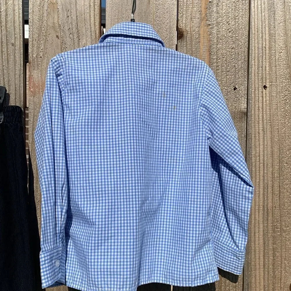Take 50% OFF- Garanimals Boys 2pcsBlue Checkered Shirt with Black Pants, Size-5T